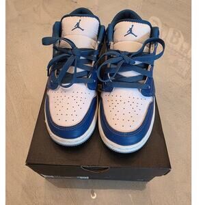 NIB Air Jordan 1 Low White Blue SZ 6.5Y Sneakers